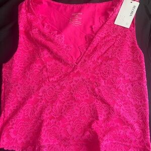 ReoRia Women's Pink Lace Top